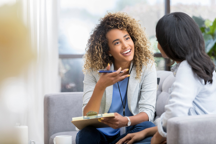 a mental health advocate working with client