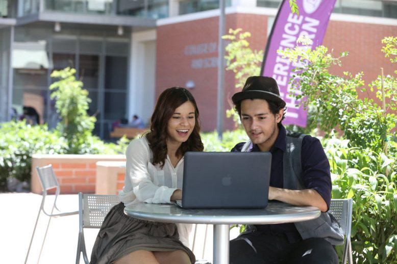 GCU students working together on campus