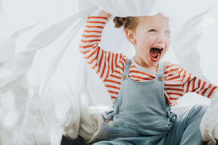 Toddler celebrates being made new in Jesus