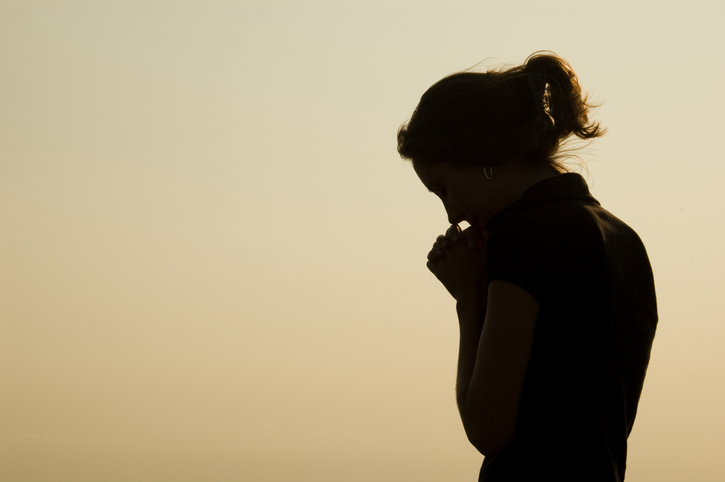 A women praying