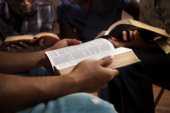 People studying the Bible together